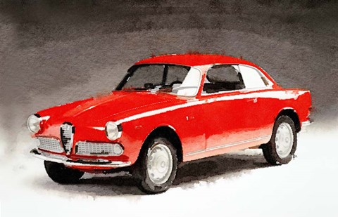 Framed 1958 Alfa Romeo Giulietta Sprint Print