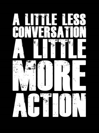 Framed Little More Action Black Print