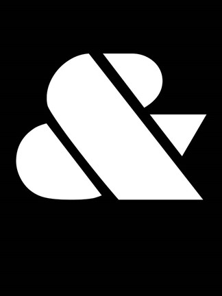 Framed Ampersand Black and White Print