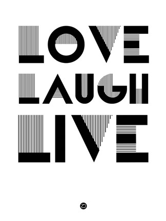 Framed Love Laugh Live 3 Print
