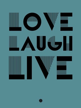 Framed Love Laugh Live 4 Print