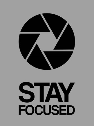 Framed Stay Focused Circle 3 Print