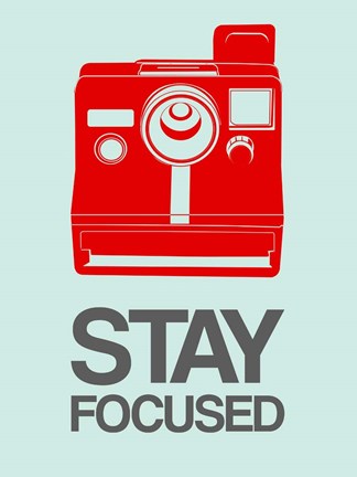 Framed Stay Focused Polaroid Camera 4 Print