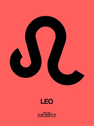 Framed Leo Zodiac Sign Black Print