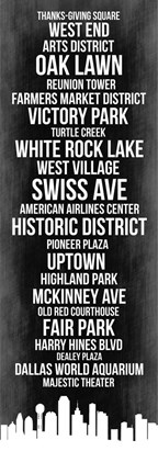 Framed Streets of Dallas 2 Print