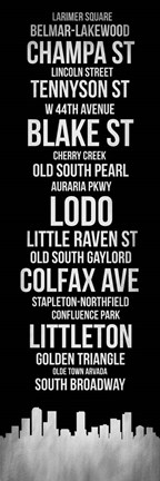 Framed Streets of Denver 2 Print