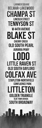 Framed Streets of Denver 4 Print