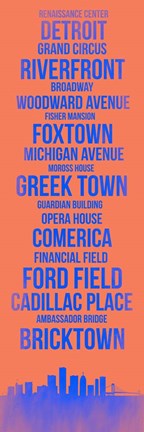 Framed Streets of Detroit 4 Print