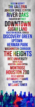 Framed Streets of Houston 1 Print