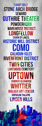 Framed Streets of Minneapolis 1 Print