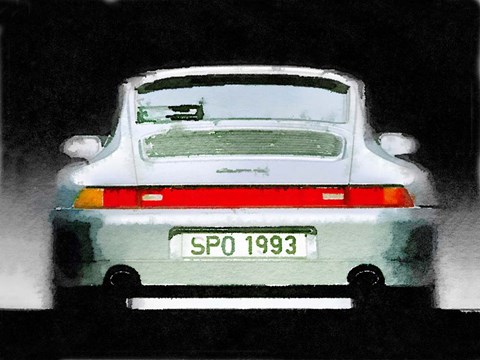 Framed 1993 Porsche 911 Rear Print