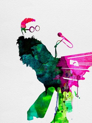 Framed Elton Watercolor Print