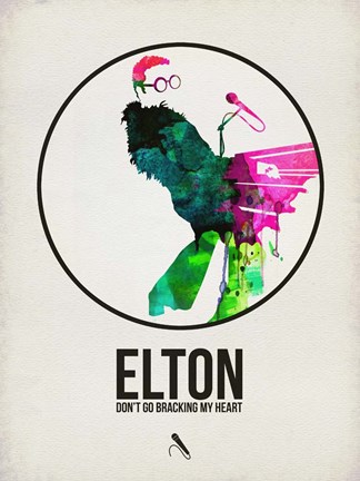 Framed Elton Watercolor Print
