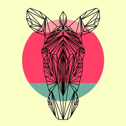 Framed Zebra and Sunset Print