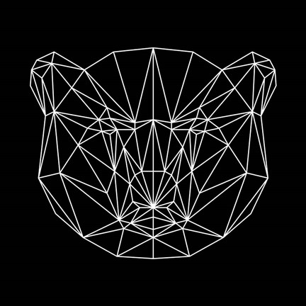 Framed Bear Polygon Print