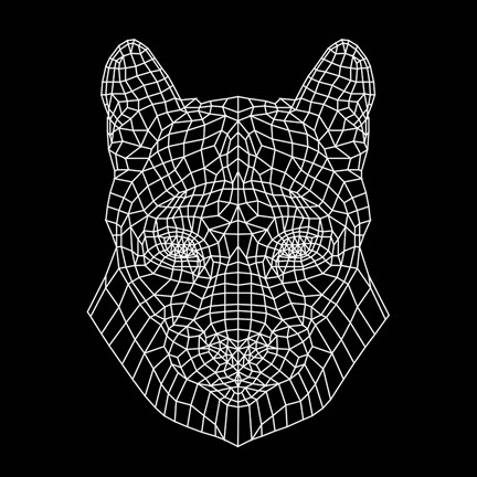 Framed Mountain Lion Black Mesh Print