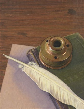 Framed Ink Well And Quill Print