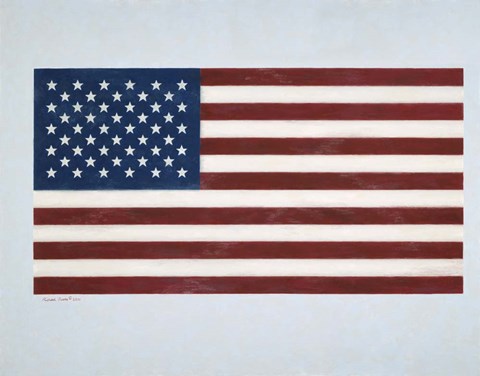 Framed American Flag 2 Print