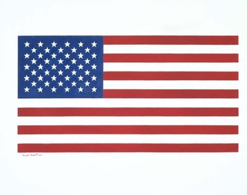 Framed American Flag 1 Print