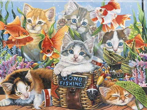 Framed Gone Fishing Print