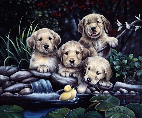 Framed Puppies To The Rescue Print