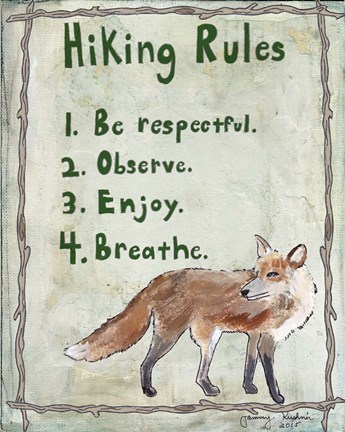 Framed Hiking Rules Print