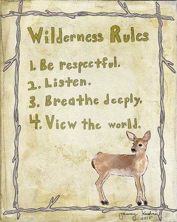 Framed Wilderness Rules Print
