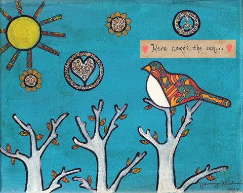 Framed Here Comes The Sun Print