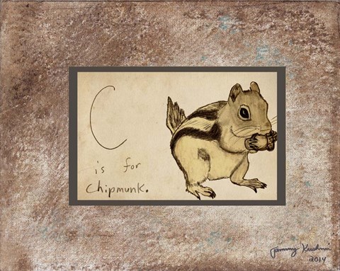 Framed C is For Chipmunk Print