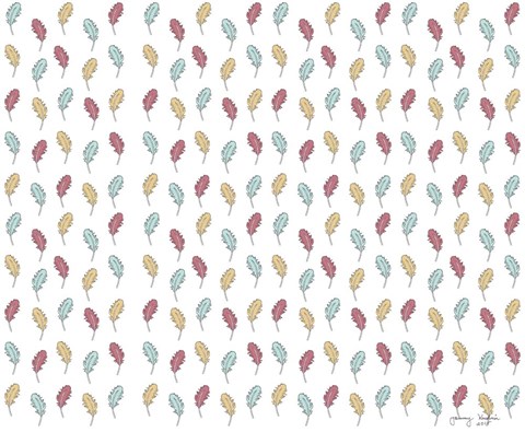 Framed Feather Pattern Print