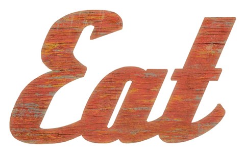 Framed EAT Script Cut Out Print