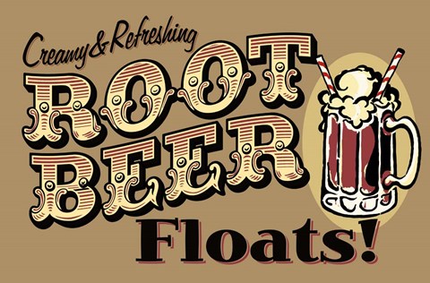 Framed Root Beer Floats Print