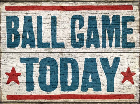 Framed Ball Game Today Print