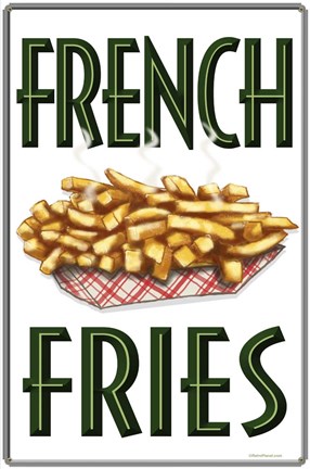 Framed French Fries Vertical Print