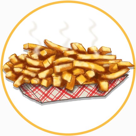 Framed Fries Round Print