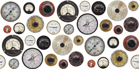 Framed Gauges Meters Switches Print