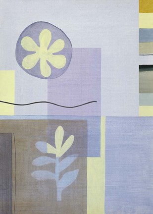 Framed Blue Green Abstract 2 Print