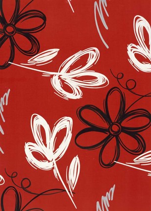 Framed Red Abstract 2 Print