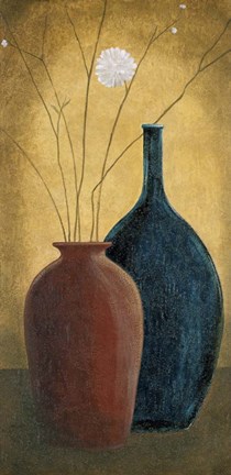 Framed Two Vases I Print