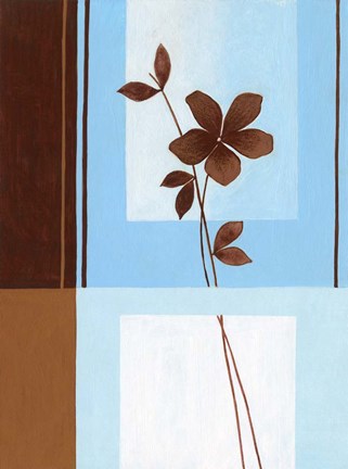 Framed Brown Flower I Print