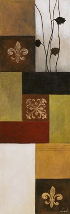 Framed Fleur de Lis III Print