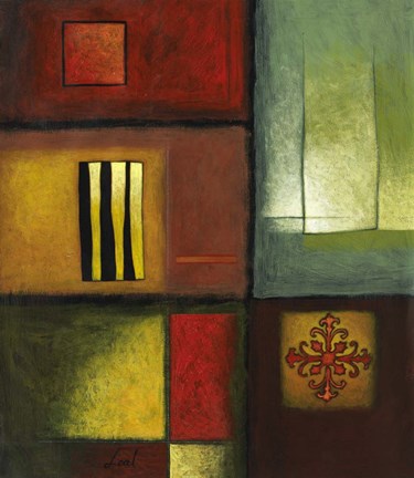 Framed Floral Stamp II Print