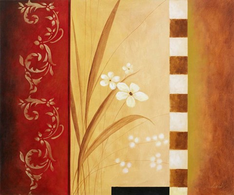 Framed Red on Orange I Print