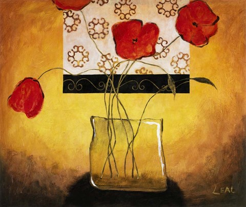 Framed Red Poppies II Print