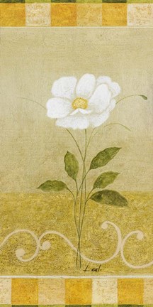 Framed Delicate White I Print