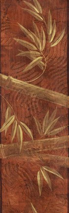 Framed Red Bamboo Panel Print