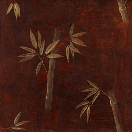 Framed Red Bamboo Print