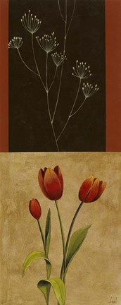 Framed Botanical Panel I Print