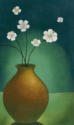 Framed White Display II Print