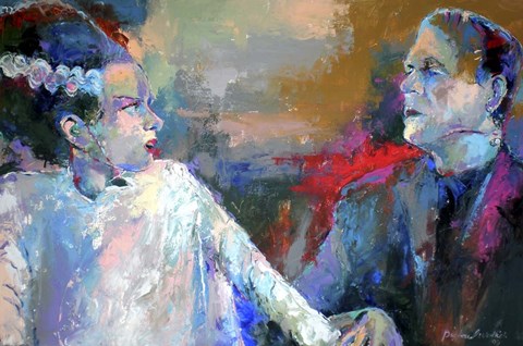 Framed Frankenstein and His Bride Print